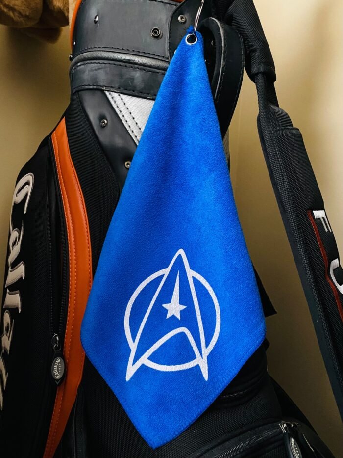 Star Trek Federation golf bag microfiber golf towel blue