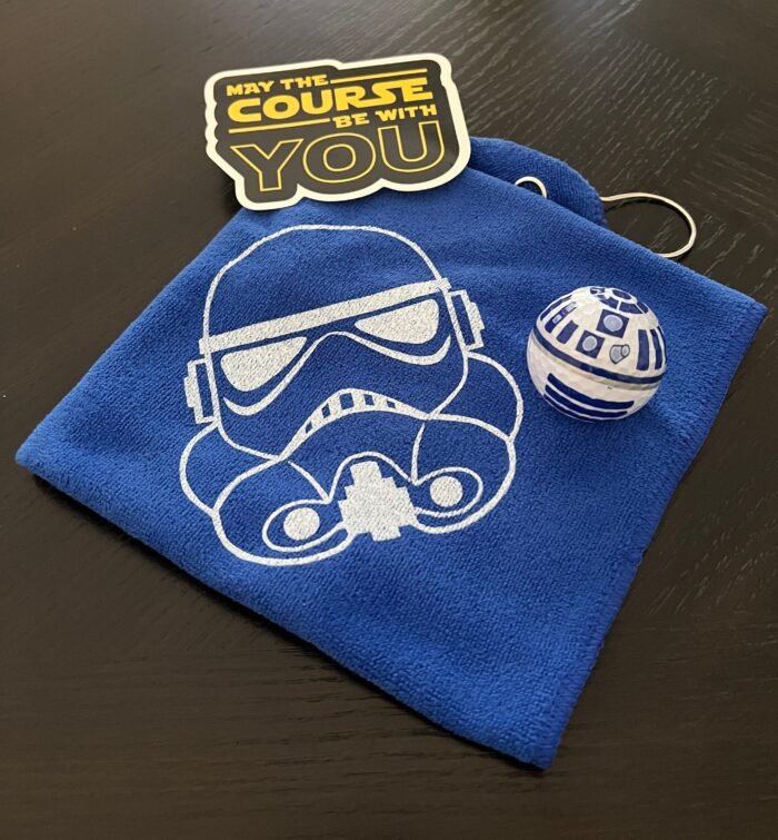 Trooper golf bag golf towel R2 golfball and decal.