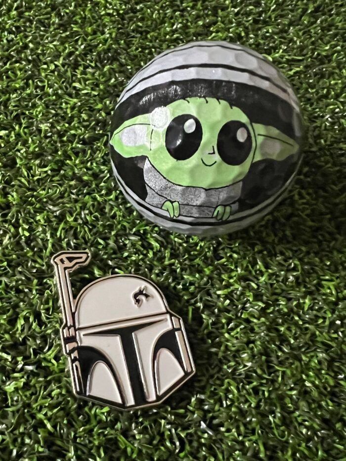 Golf Ball Marker Mando & the child golf ball