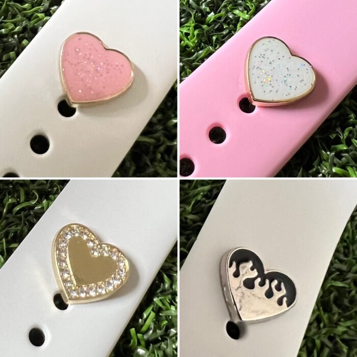 Watch Band Heart Charms solid metal Apple watch  bands magic band compatible