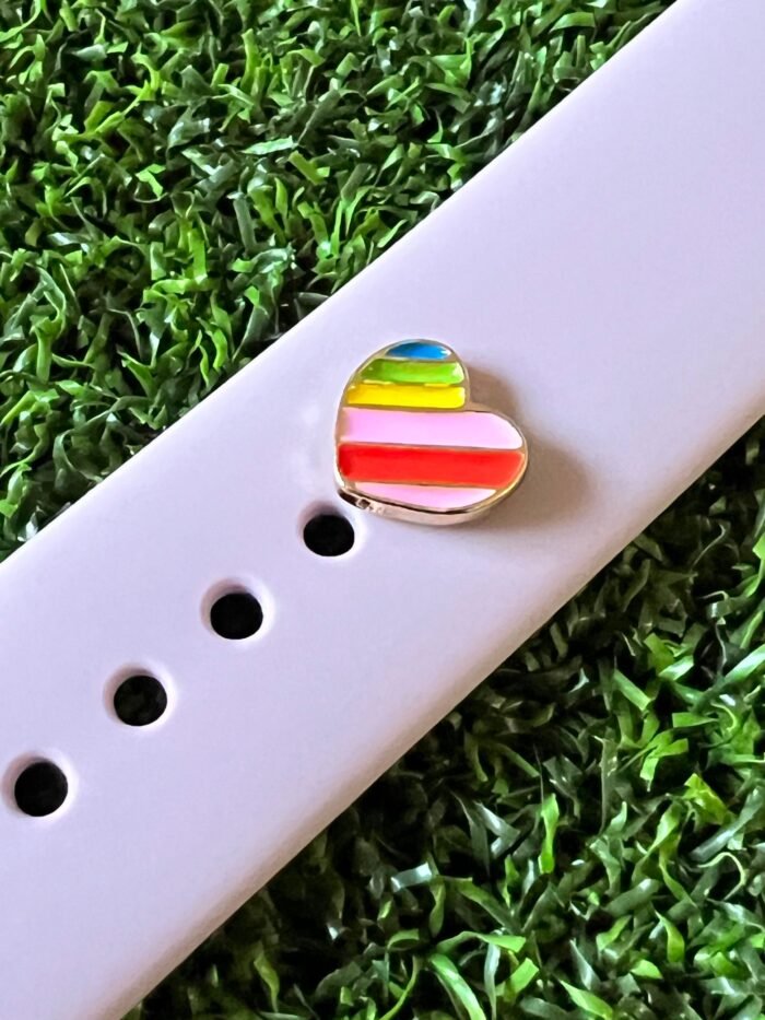 Watch band charm rainbow heart apple watch band magic band compatible