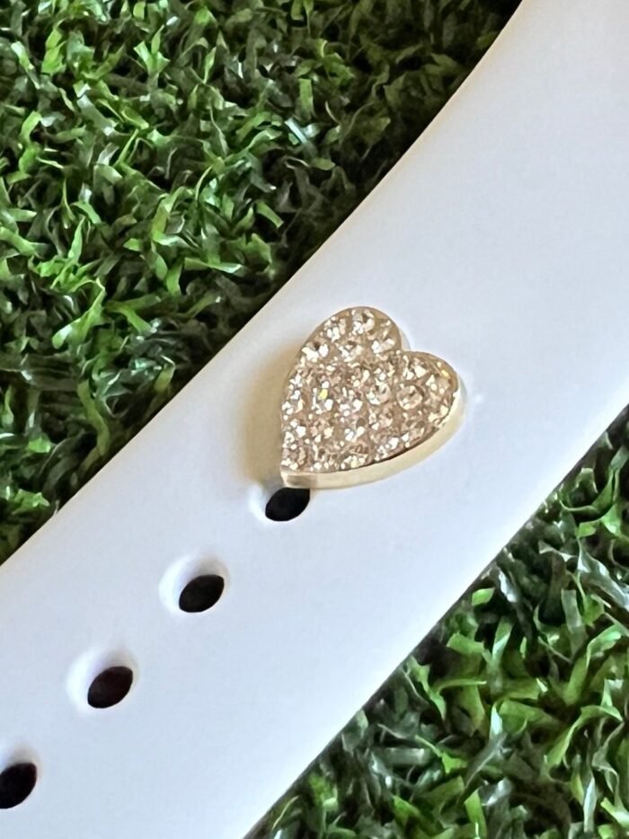 Heart bling Watchband charm solid metal Apple watch Magicband