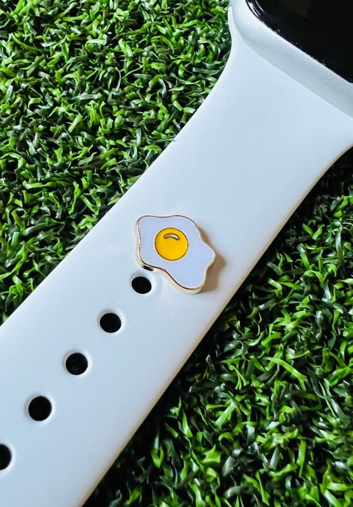 Watchband charm fried egg design solid metal smartwatch bands magicband compatible