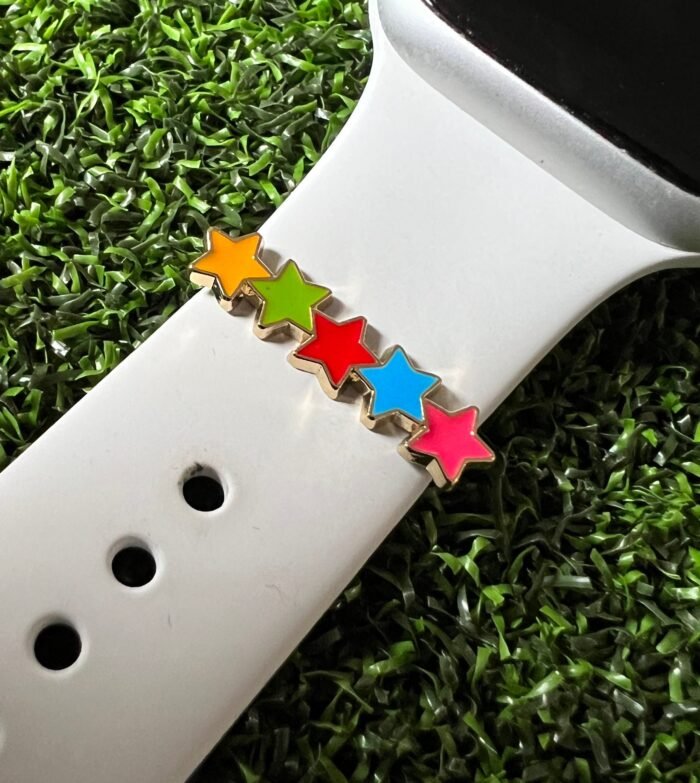 Watchband charm slide stars solid metal Apple watch Magicband compatible