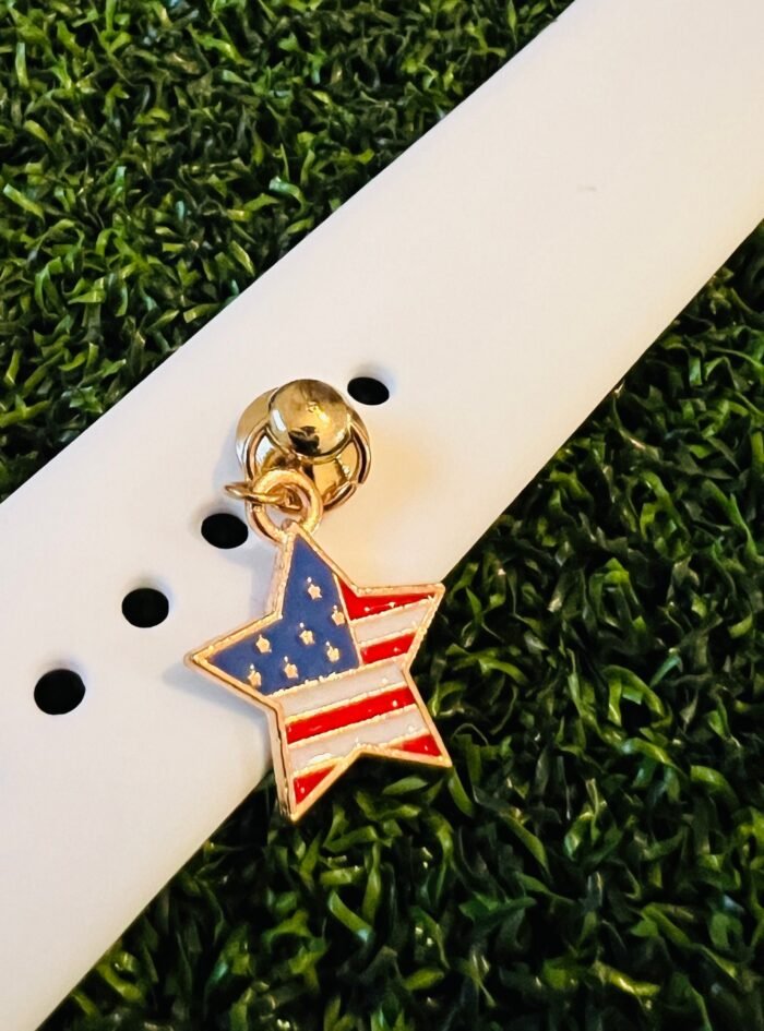 Watch Band Charm star American flag dangler for Apple Watch or Magic Band