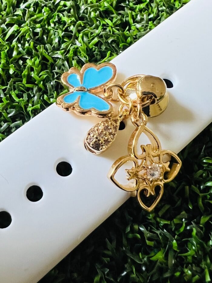 Watch Band Charms butterfly flower for Apple Watch or Magic Band