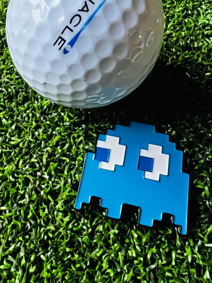 pacman ghost inky golfball marker