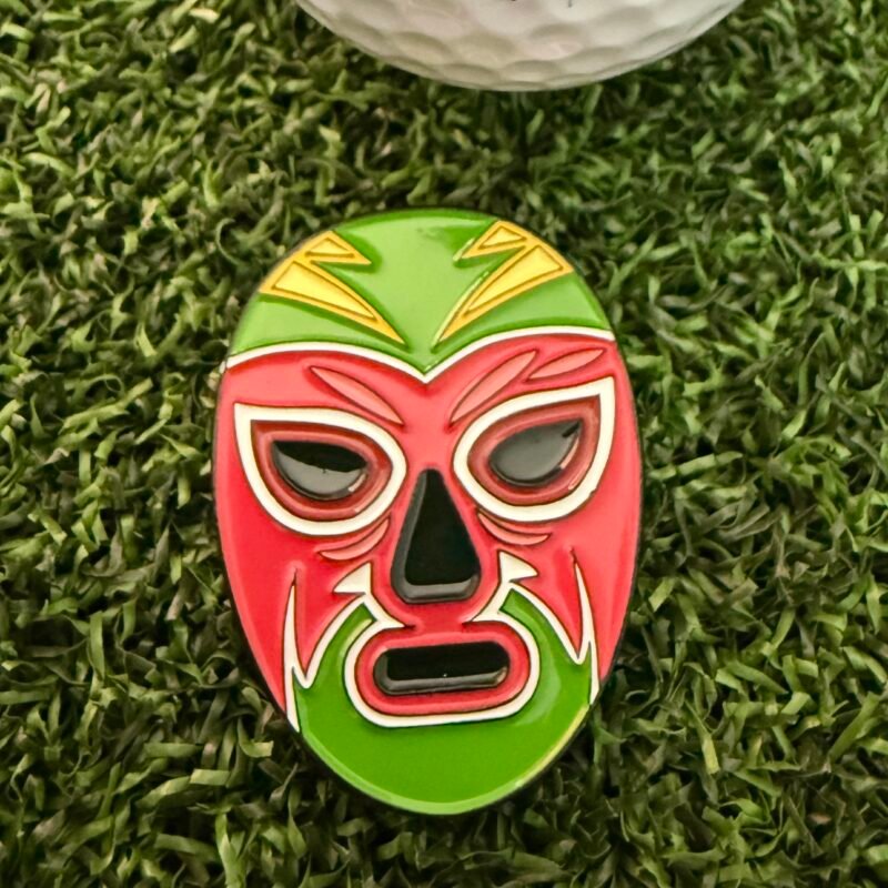Luchador golfball marker green mask